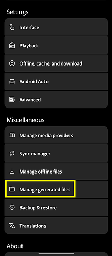 Manage Generated