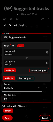 Playlist Setup - Suggested Tracks