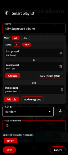 Playlist Setup - Suggested Albums