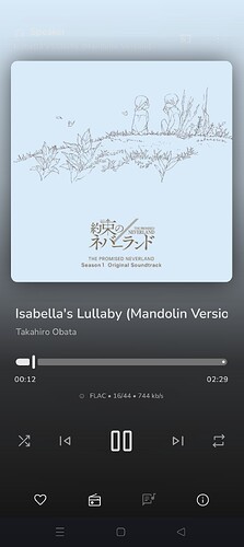 Default Text Color w/ Bright Cover Art; Low Contrast Text and Buttons