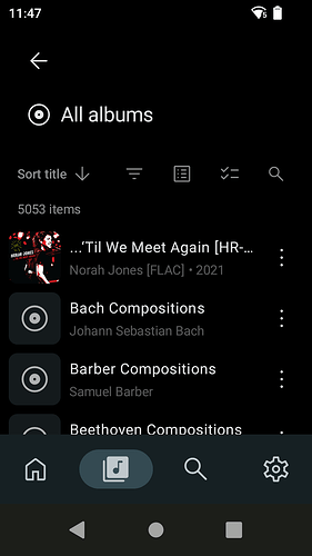 albums - normal search icon